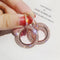 Aretes de Cristal con Inserto de Diamante Brillante