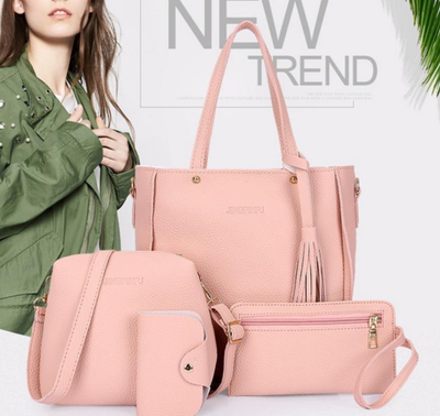 Set de 4 Bolsas Coreanas con Borlas - Bolso, Monedero y Organizador - Image 13