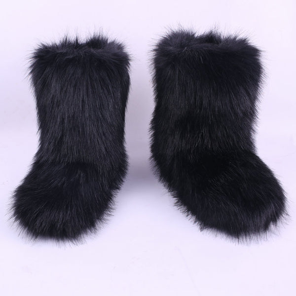 Botas de Nieve para Mujer con Pelaje de Zorro Imitado y Forro de Lana - Image 41