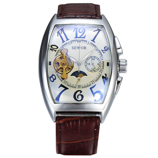 Reloj Mecánico Automático SEWOR Tourbillon con Visor de Estrellas - Image 5