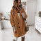 Abrigo Largo de Lana para Mujer Talla 2XL - Diseño Vintage Elegante en Khaki