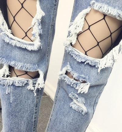 Medias Fishnet Elásticas Sexy para Mujer - Malla Grande Transpirable - Image 15