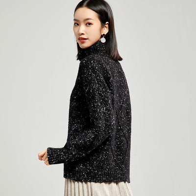 Suéter de Cuello Alto Mohair para Otoño e Invierno - Image 3
