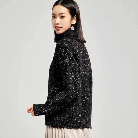 Suéter de Cuello Alto Mohair para Otoño e Invierno - Image 3