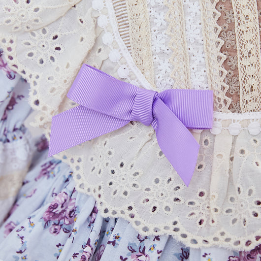 Vestido Princesa Floral Morado para Niñas - Image 11