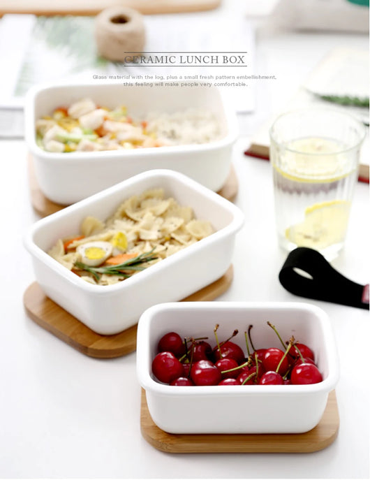 Recipiente de Cerámica Japonesa para Refrigerador - Caja Multiusos con Tapa - Image 13