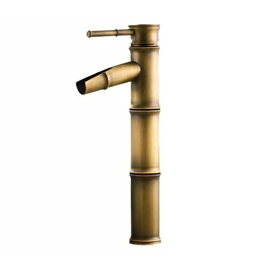 Grifo Retro de Bambú para Lavabo con Agua Fría y Caliente - Image 5