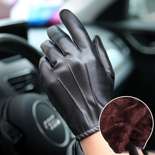 Guantes de Cuero PU para Hombre WARMEN - Image 9