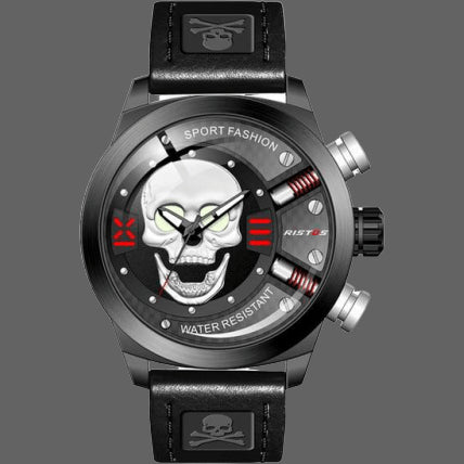 Reloj de Moda LONGBO 9439 Diseño Calavera Circular