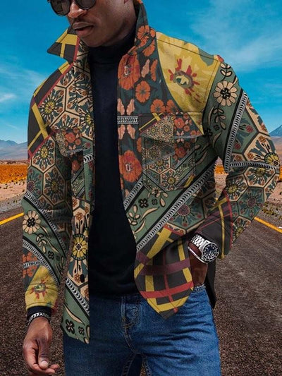 Cardigan Estampado 3D con Degradado de Colores y Botones Digitales - Image 23