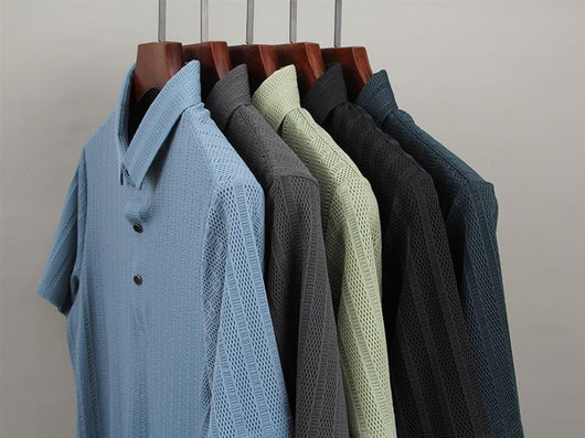 Polo Hombre Ice Silk Malla Transpirable - Diseño Moderno Hueco - Image 27