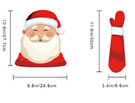 Pegatinas Navideñas Santa Claus para Parabrisas y Limpiaparabrisas - Image 35