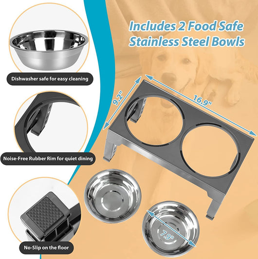 Comedero Elevado Antilento con Soporte para Cuello - Protección Cervical para Perros - Image 3