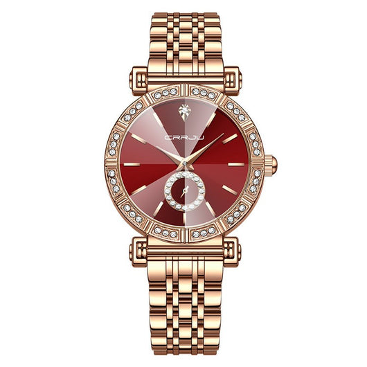 Reloj para Mujer con Correa de Acero y Diamantes Incrustados - Image 5