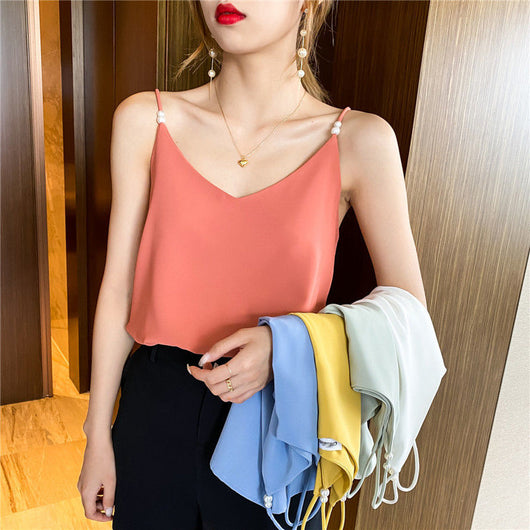 Blusa Suelta de Gasa sin Mangas - Versátil y Cómoda para Capas - Image 10