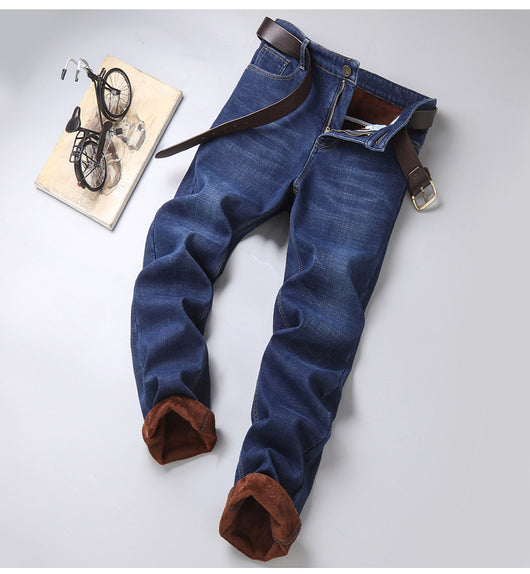 Jeans Casuales para Hombre con Forro Grueso y Terciopelo - Image 24