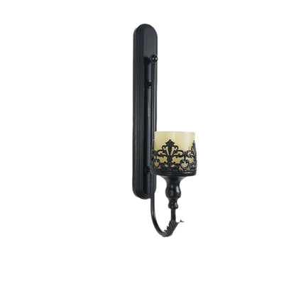 Candelabro Colgante de Hierro Forjado Negro para Decoración - Image 16