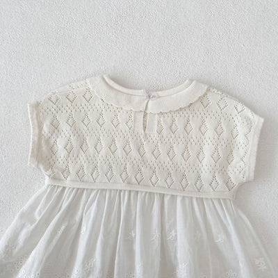 Blusa Tejida Calada sin Mangas con Encaje Flowy - Image 12