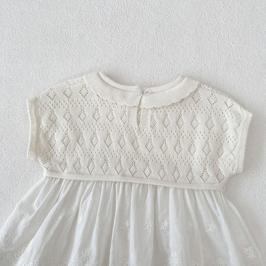 Blusa Tejida Calada sin Mangas con Encaje Flowy - Image 12