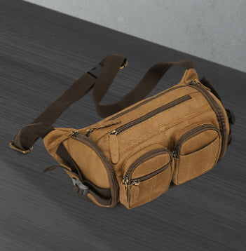Bolso Bandolera de Cuero Genuino para Hombre - Gran Capacidad y Estilo Vintage - Image 6