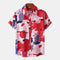 Camisa Casual Hombre Manga Corta Bicolor