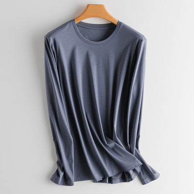 Camiseta Básica de Cuello Redondo Manga Larga Otoño - Image 12