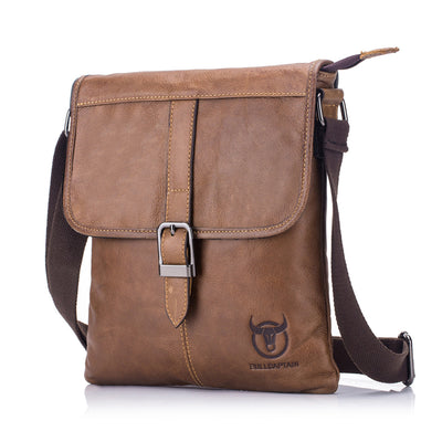 Bolsa Crossbody Ejecutiva de Cuero Vacuno con Compartimento Vertical