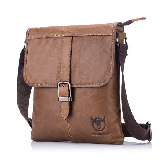 Bolsa Crossbody Ejecutiva de Cuero Vacuno con Compartimento Vertical