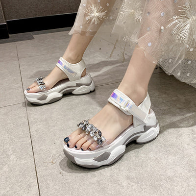 Sandalias Deportivas Mujer con Patrón Láser - Diseño Tendencia Net Red - Image 15