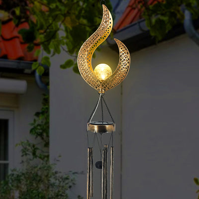 Lámpara Solar de Hierro Forjado con Diseño de Llama - Decoración de Jardín - Image 7