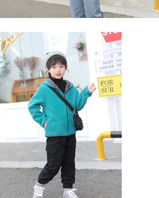 Conjunto de Abrigo Polar con Capucha para Niños - Image 31