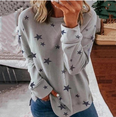 Blusa Estampado Estrellas con Costuras Decorativas para Mujer - Image 3