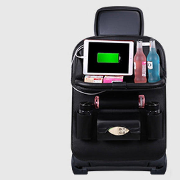 Organizador de Asiento con Carga USB para Auto