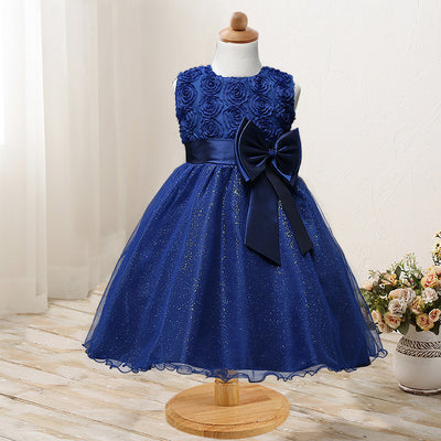 Vestido de Princesa con Moño de Rosas para Niñas - Diseño de Gala - Image 4