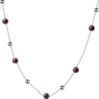 Collar de Granate en Plata 925 - Cadena Escote - Image 9