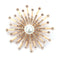 Rhinestone Pearl Brooch Pin 3 Golden Styles