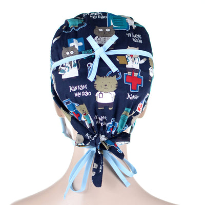 Gorro Quirúrgico Doble Capa Estampado con Encaje - Image 2