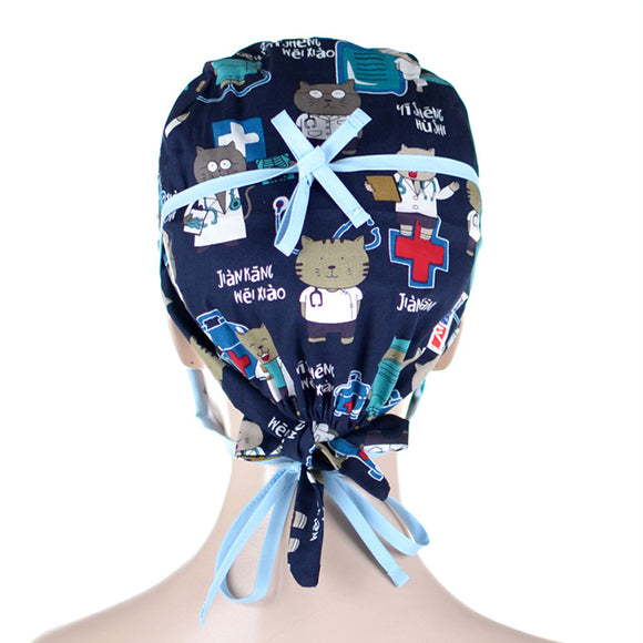 Gorro Quirúrgico Doble Capa Estampado con Encaje