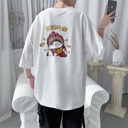 Playera Suelta para Parejas al Estilo Coreano Trendy - Image 12