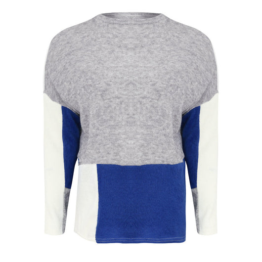 Blusa cuello redondo con bloques de color - Image 3