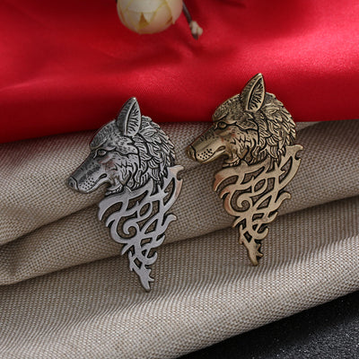 Broche Vintage Punk Lobo para Hombre - Pin de Solapa Elegante para Traje y Camisa - Image 5