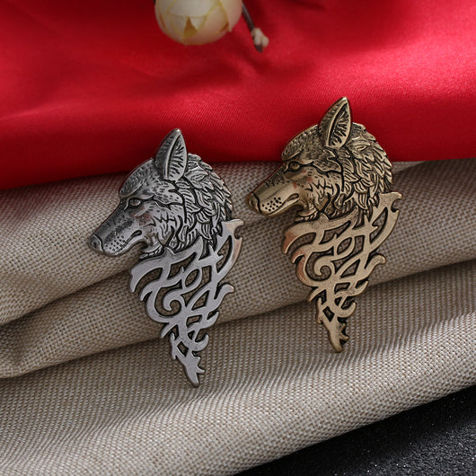 Broche Vintage Punk Lobo para Hombre - Pin de Solapa Elegante para Traje y Camisa - Image 5