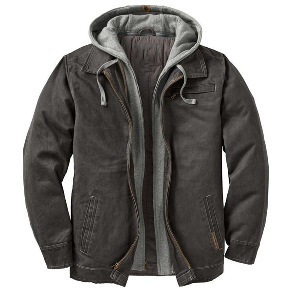 Chaqueta Acolchada Gruesa con Capucha - Colores Sólidos