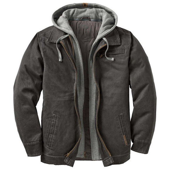 Chaqueta Acolchada Gruesa con Capucha - Colores Sólidos