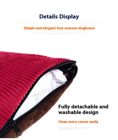Cama de Terciopelo para Mascotas - Casa Cómoda para Perros y Gatos - Image 19