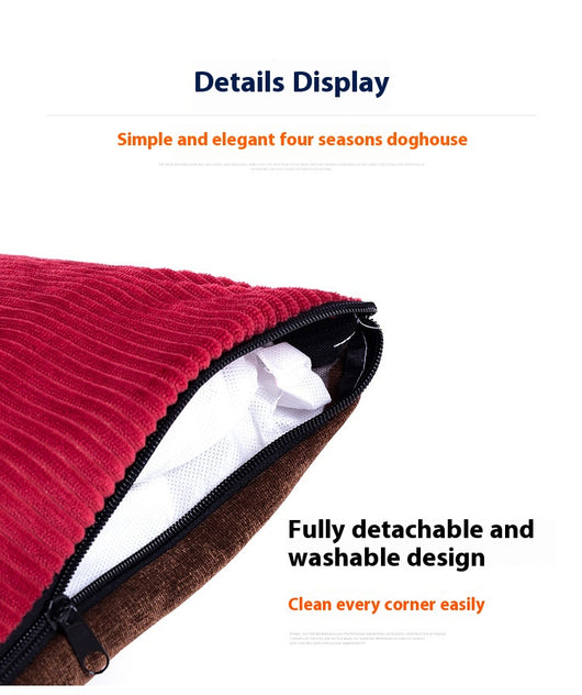 Cama de Terciopelo para Mascotas - Casa Cómoda para Perros y Gatos - Image 19