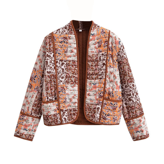 Abrigo Acolchado Suelto Estampado para Mujer - Comodidad y Estilo - Image 4