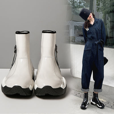 Botas de Invierno Talla Grande para Mujer con Tacón Robusto y Punta Redonda - Image 15