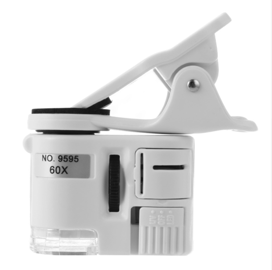 Microscopio Digital USB con LED para Smartphone - Ampliación 1000x