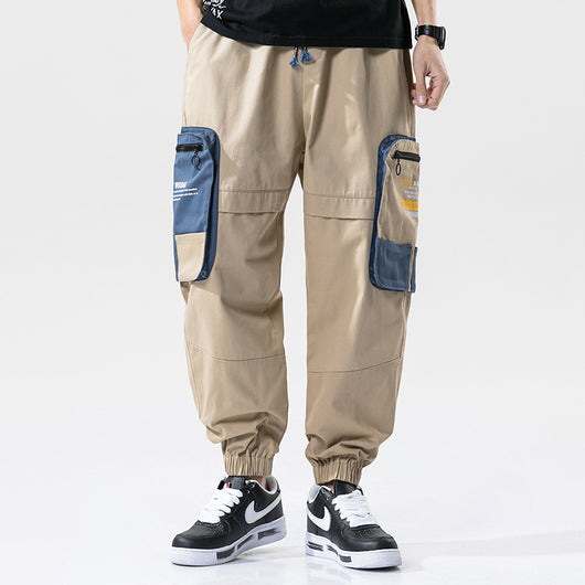 Pantalones Cargo Holgados con Bloques de Color y Bolsillos Amplios - Image 7